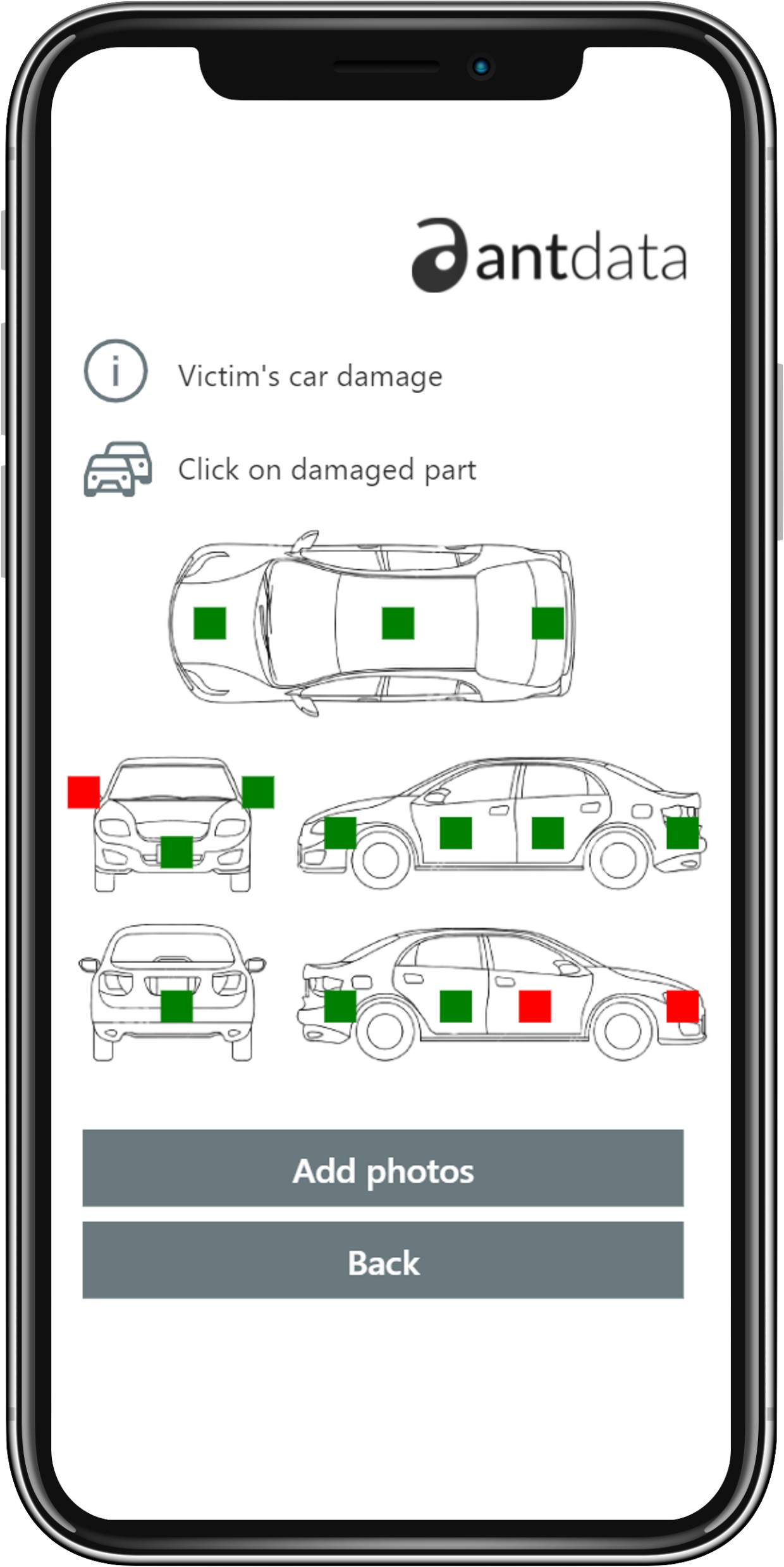 Antdata - Road events damage quotation app